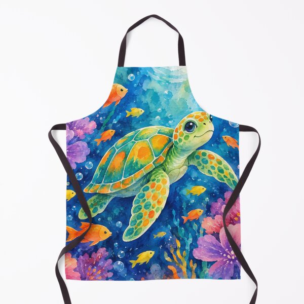 Item preview, Colorful Watercolor Sea Turtle designed and sold by trendspatterns.