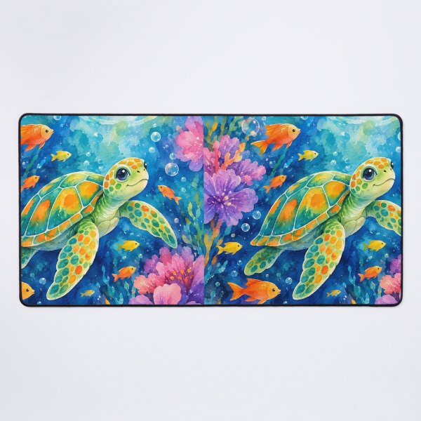 Item preview, Colorful Watercolor Sea Turtle designed and sold by trendspatterns.