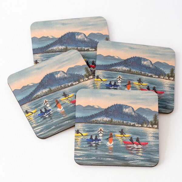 Item preview, Kayakers at Island View Beach designed and sold by Soulfeast-Art.