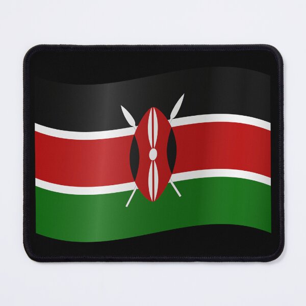 Item preview, Kenyan Waving Flag Kenya Pride Design designed and sold by yazdogs.