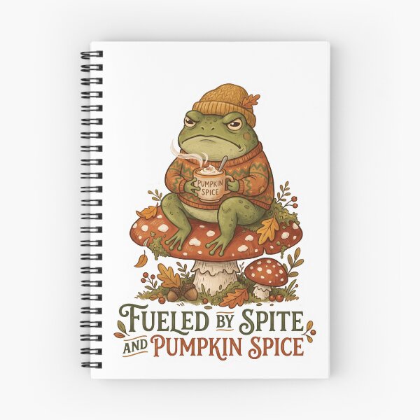 Item preview, Fueled By Spite And Pumpkin Spice Funny Fall Frog designed and sold by PANCOSS.