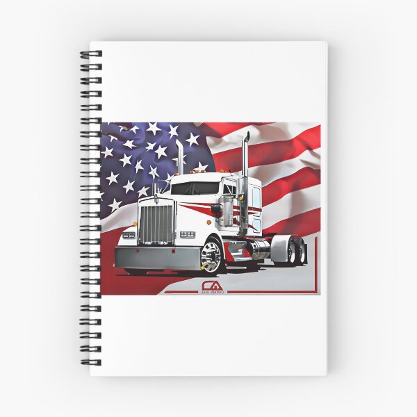Item preview, Kenworth Truck with American Flag Design Patriotic Truck Art designed and sold by JeremyMcs.