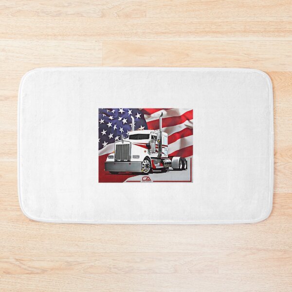 Item preview, Kenworth Truck with American Flag Design Patriotic Truck Art designed and sold by JeremyMcs.