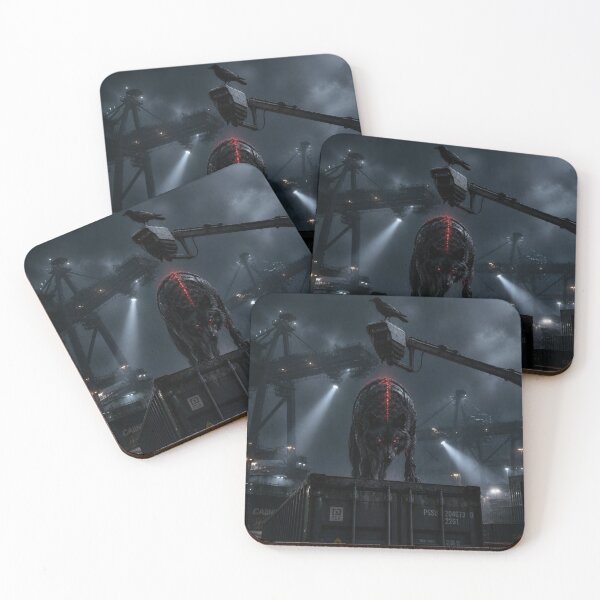 Item preview, Cyberpunk Alpha Wolf Industrial Dystopian Dark Fantasy Art designed and sold by LazyDayzCo.