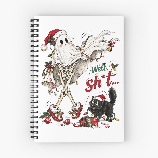 Item preview, Sassy Skeleton Christmas Ghost Festive Holiday Skull designed and sold by wesdesignshop.