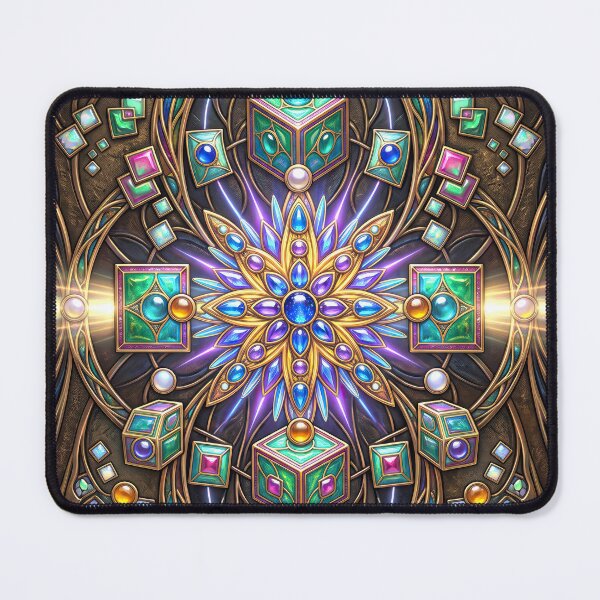 Item preview, Cosmic Starburst Sacred Geometry Stained Glass designed and sold by Frackxion.