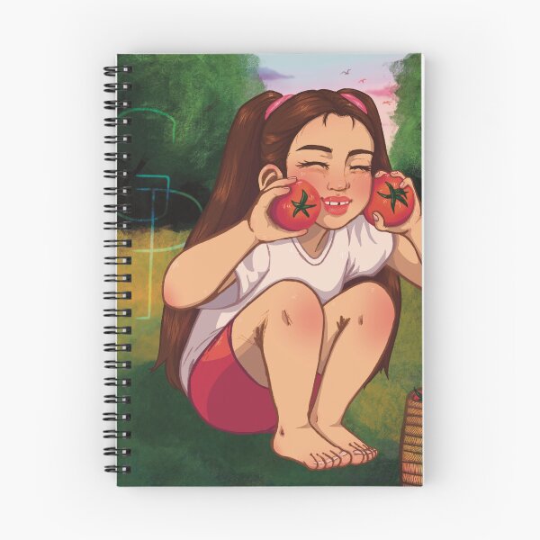 Item preview, Smiling girl holding tomatoes in a field during sunset designed and sold by Gemma-Pricot.