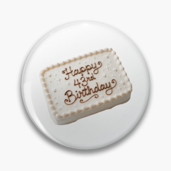 Item preview, Happy 43rd birthday 43 cute adorable cake party vanilla white kawaii designed and sold by CheeseBlueprint.