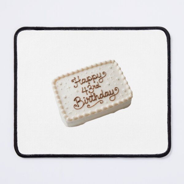 Item preview, Happy 43rd birthday 43 cute adorable cake party vanilla white kawaii designed and sold by CheeseBlueprint.