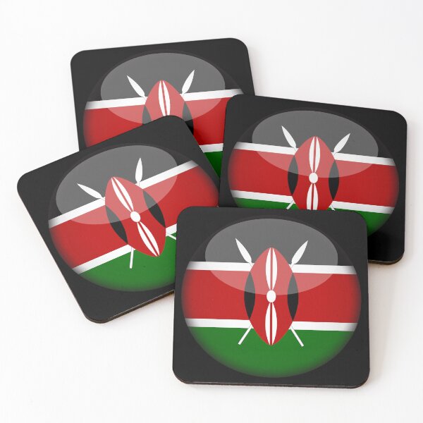 Item preview, Kenyan 3D Round Flag Kenya Pride Design designed and sold by YAZ.