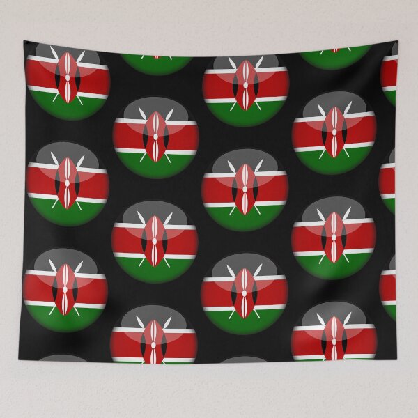 Item preview, Kenyan 3D Round Flag Kenya Pride Design designed and sold by yazdogs.
