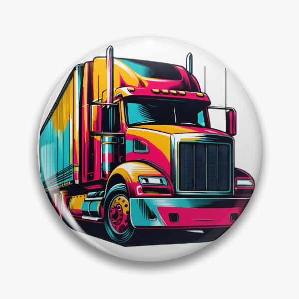 Item preview, Powerful Semi Truck Illustration for Trucking Enthusiasts and Road Warriors designed and sold by JeremyMcs.