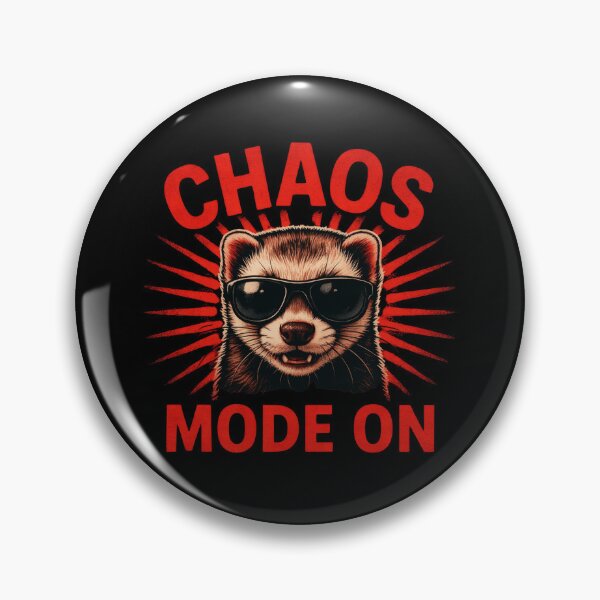 Item preview, Chaos Mode On Funny Ferret With Sunglasses Cool Animal designed and sold by PrintSpire Studios.