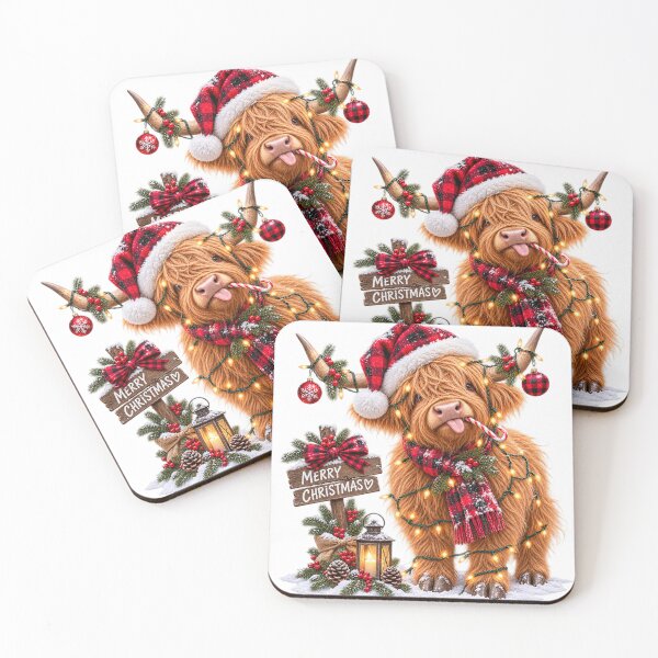 Item preview, Funny Christmas Highland Cow Holiday Lights designed and sold by HippyRikky.