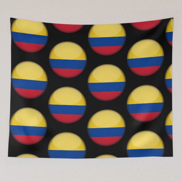 Item preview, Colombian 3D Round Flag Colombia Pride Design designed and sold by yazdogs.