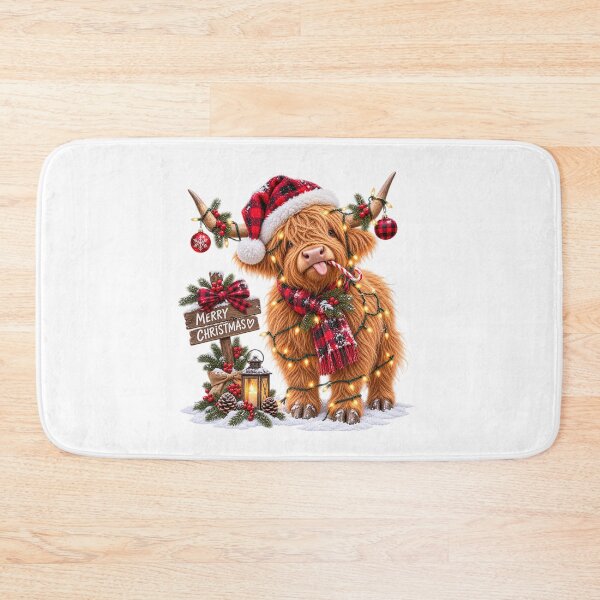 Item preview, Funny Christmas Highland Cow Holiday Lights designed and sold by HippyRikky.