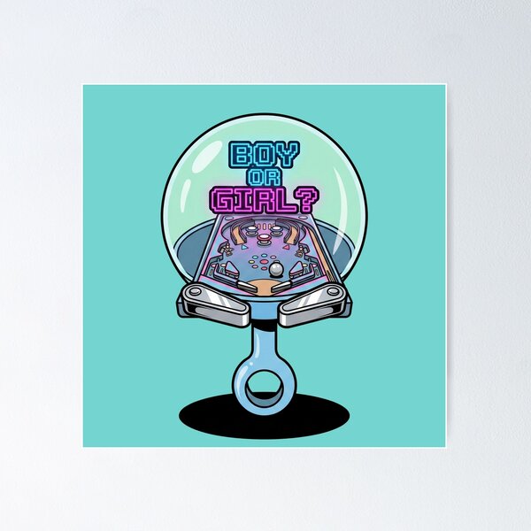 Item preview, Retro Pinball Gender Reveal designed and sold by Rare By Hero.