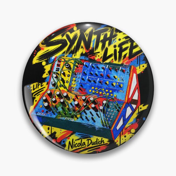 Item preview, Colorful Modular Synthesizer – Analog Electronic Music Graffiti Art designed and sold by NicolaDudich.