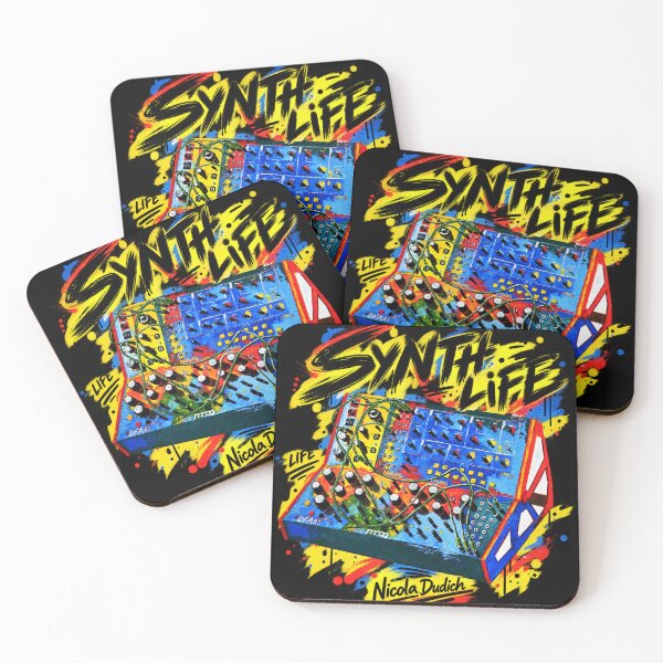 Item preview, Colorful Modular Synthesizer – Analog Electronic Music Graffiti Art designed and sold by NicolaDudich.