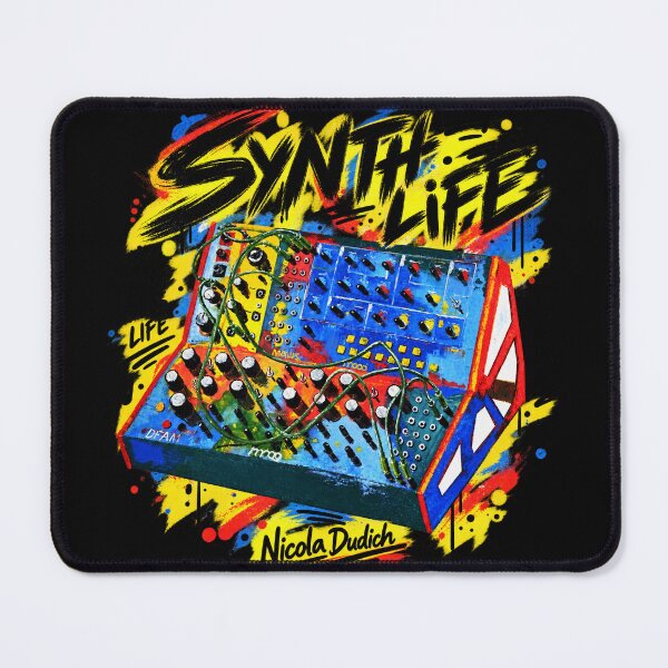Item preview, Colorful Modular Synthesizer – Analog Electronic Music Graffiti Art designed and sold by NicolaDudich.