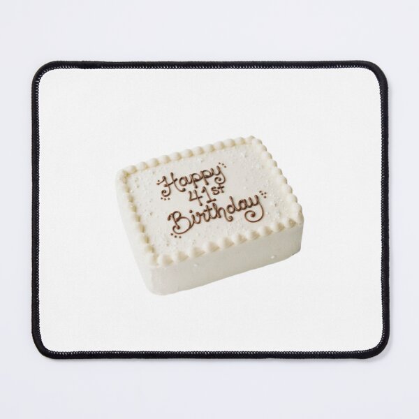 Item preview, Happy 41st birthday 41 cute adorable cake party vanilla white kawaii designed and sold by CheeseBlueprint.