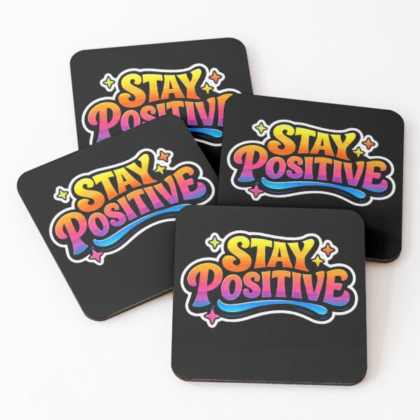 Item preview, Stay Positive Colorful Retro Graffiti Typography Quote Sticker designed and sold by CyberPaws Art.