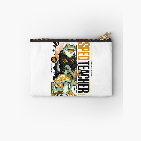 Item preview, SPED Teacher Frog Mushroom Graphic Poster T-Shirt | Funny Special Education Toad Inclusion Teacher Yellow Orange Gift designed and sold by illeN-Art-World.