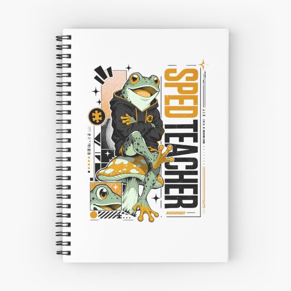 Item preview, SPED Teacher Frog Mushroom Graphic Poster T-Shirt | Funny Special Education Toad Inclusion Teacher Yellow Orange Gift designed and sold by illeN-Art-World.