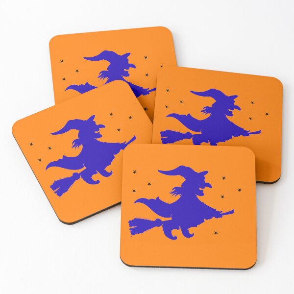 Item preview, Flying Witch on Broomstick Magic Halloween Silhouette designed and sold by SolutionsArt.