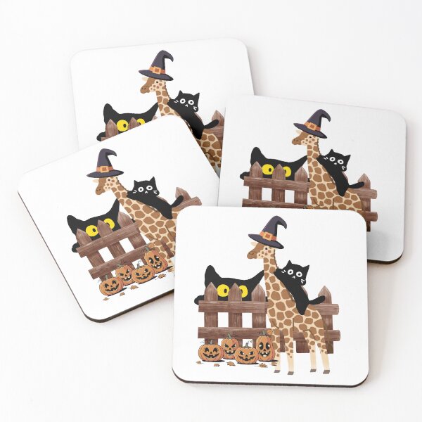 Item preview, Cute Halloween Giraffe Witch | Spooky Pumpkin & Black Cat Halloween Design designed and sold by Palette _Vibes.