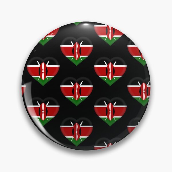 Item preview, Kenyan Flag Heart 3D Kenya Love Gift Design designed and sold by yazdogs.