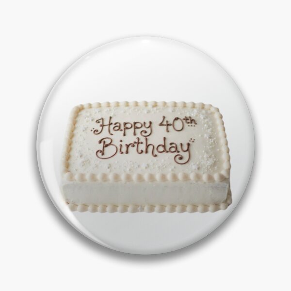 Item preview, Happy 40th birthday 40 cute adorable cake party vanilla white kawaii designed and sold by CheeseBlueprint.