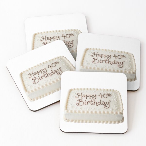 Item preview, Happy 40th birthday 40 cute adorable cake party vanilla white kawaii designed and sold by CheeseBlueprint.