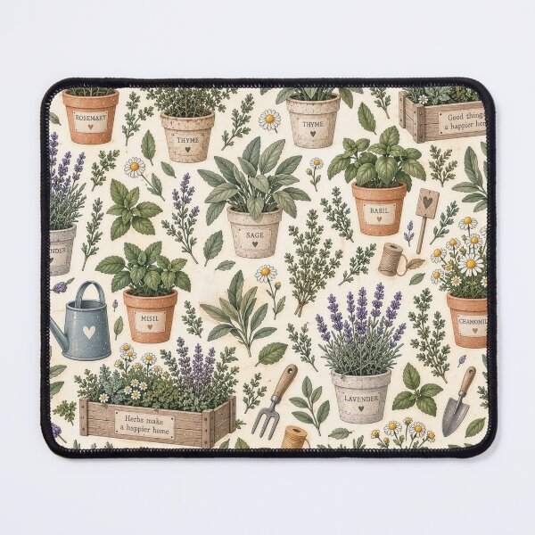 Item preview, Cottage Herb Garden Seamless Pattern designed and sold by divifillius.