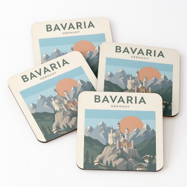 Item preview, Bavaria Germany Vintage Travel Poster - Minimalist Fairytale Castle Art Print designed and sold by DuckOddity.
