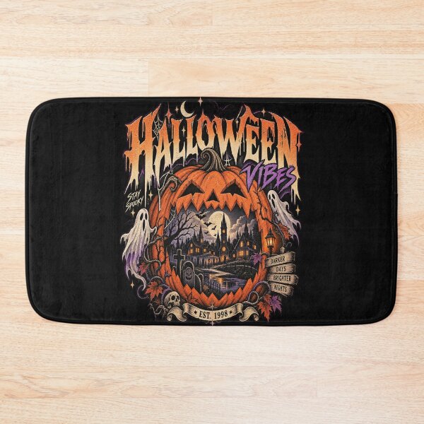 Item preview, Halloween Vibes Vintage Pumpkin ,Spooky Haunted House  designed and sold by Xupomustore.