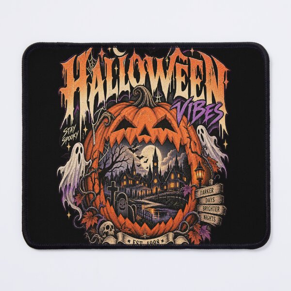 Item preview, Halloween Vibes Vintage Pumpkin ,Spooky Haunted House designed and sold by Xupomustore.