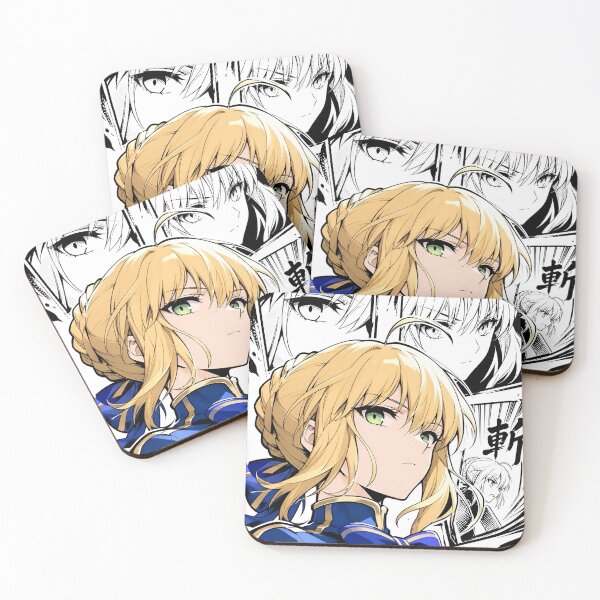 Item preview, Saber | Blonde Anime Warrior in Blue Royal Armor – Elegant Fantasy Manga Character Art designed and sold by Dyan4.