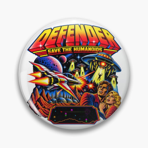 Item preview, Defender – Save the Humanoids Retro Arcade designed and sold by DopeyRobot.