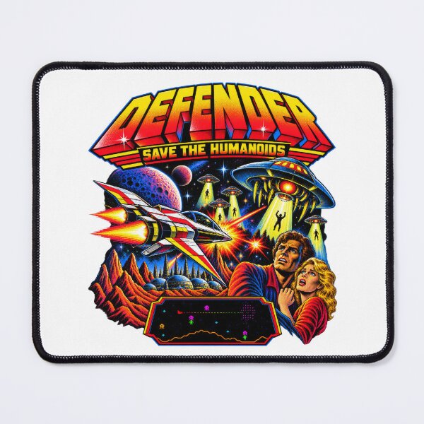 Item preview, Defender – Save the Humanoids Retro Arcade designed and sold by DopeyRobot.