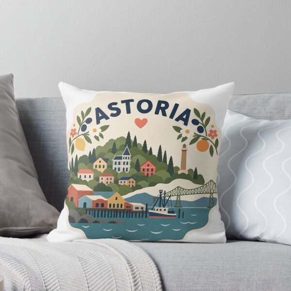 Item preview, Astoria USA Travel Souvenir Modern Folk Art designed and sold by VisualArtsOasis.