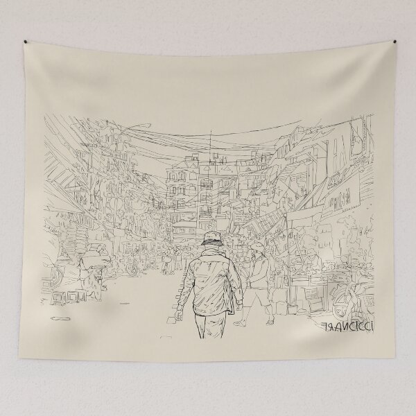 Item preview, Ho chi Minh Street Life | Vietnam Travel Illustration designed and sold by Francicci.