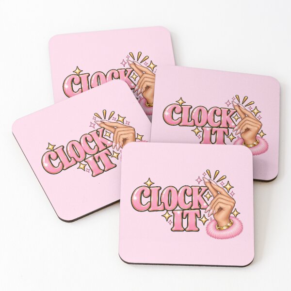 Item preview, Clock It Pink Glam Finger Snap Sticker designed and sold by WorldofTravels.