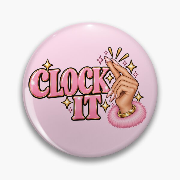 Item preview, Clock It Pink Glam Finger Snap Sticker designed and sold by WorldofTravels.