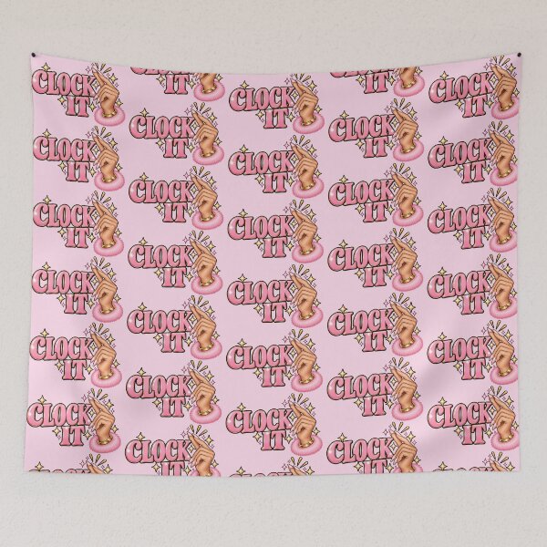 Item preview, Clock It Pink Glam Finger Snap Sticker designed and sold by WorldofTravels.