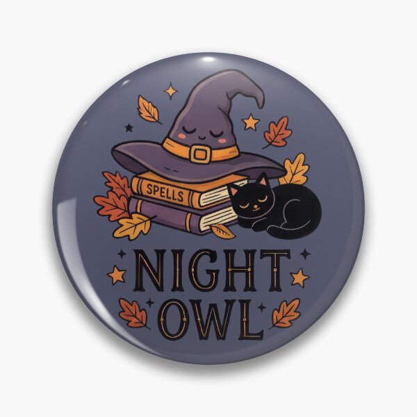 Item preview, Cute "Night Owl" Halloween Design with Sleeping Black Cat and Spell Books designed and sold by TontikDesign.