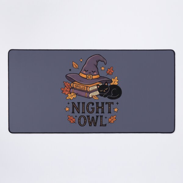 Item preview, Cute "Night Owl" Halloween Design with Sleeping Black Cat and Spell Books designed and sold by TontikDesign.