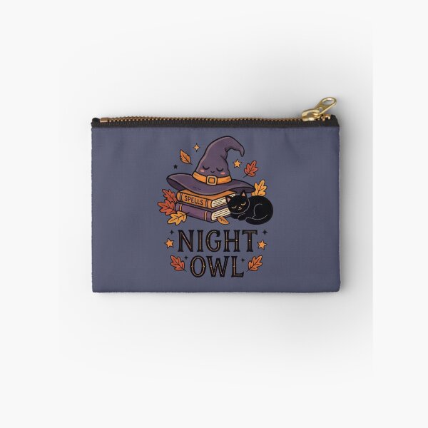 Item preview, Cute "Night Owl" Halloween Design with Sleeping Black Cat and Spell Books designed and sold by TontikDesign.
