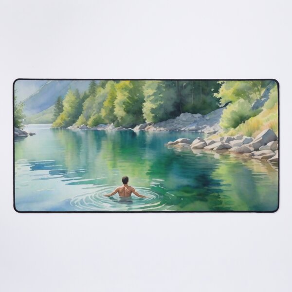 Item preview, Turquoise Mountain Lake - Into the Quiet designed and sold by Prachodayat Artworks.