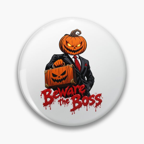 Item preview, Beware the Boss Halloween Pumpkin designed and sold by CoolContent Factory.